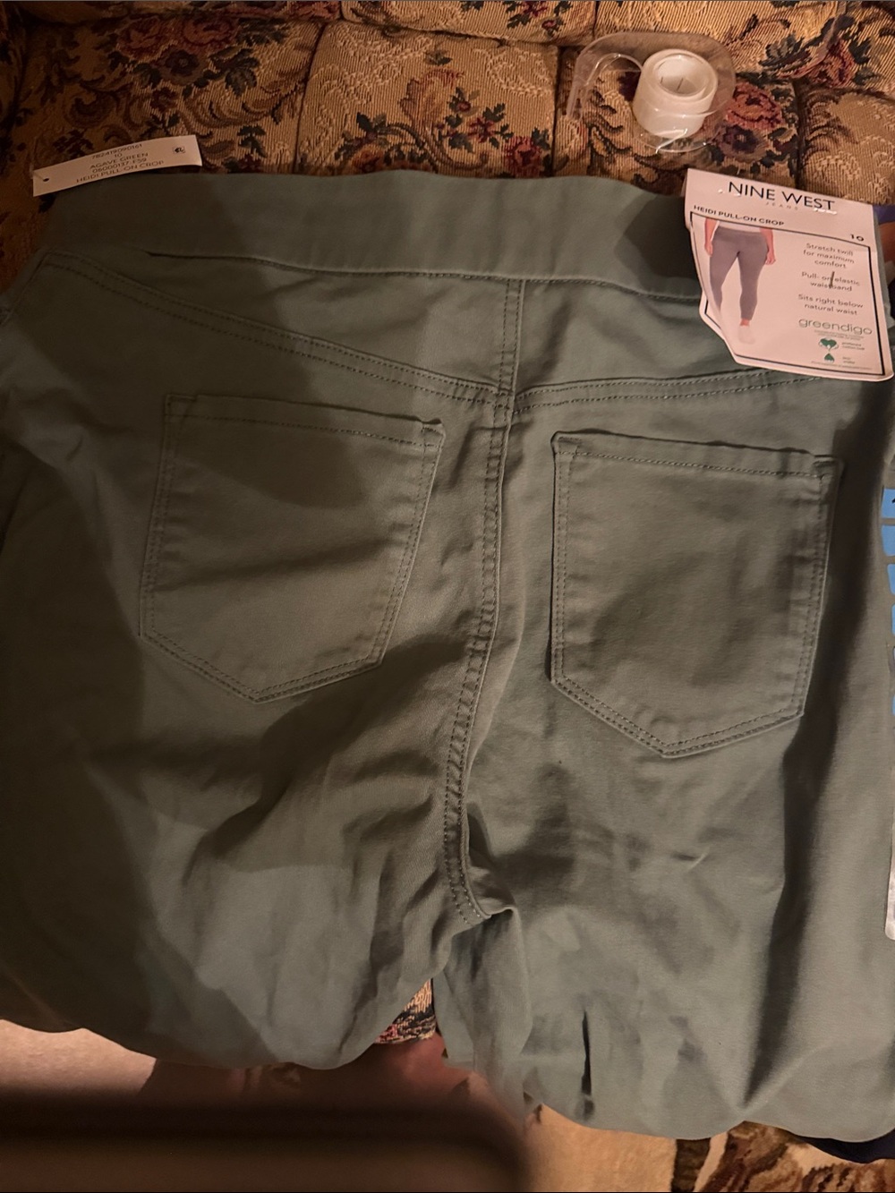 Nine West women Olive Green Skinny Jeans